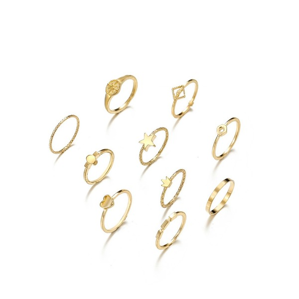 Bulk Jewelry Wholesale Rings gold geometry Alloy JDC-RS-F549 Wholesale factory from China YIWU China