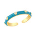 Wholesale Rings gold geometry copper JDC-RS-AS380 Rings JoyasDeChina Light blue The opening is adjustable Wholesale Jewelry JoyasDeChina Joyas De China