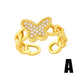 Wholesale Rings gold geometry copper JDC-RS-AS385 Rings JoyasDeChina A Opening adjustable Wholesale Jewelry JoyasDeChina Joyas De China