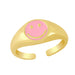 Wholesale Rings gold geometry copper JDC-RS-AS400 Rings JoyasDeChina Pink Opening adjustable Wholesale Jewelry JoyasDeChina Joyas De China