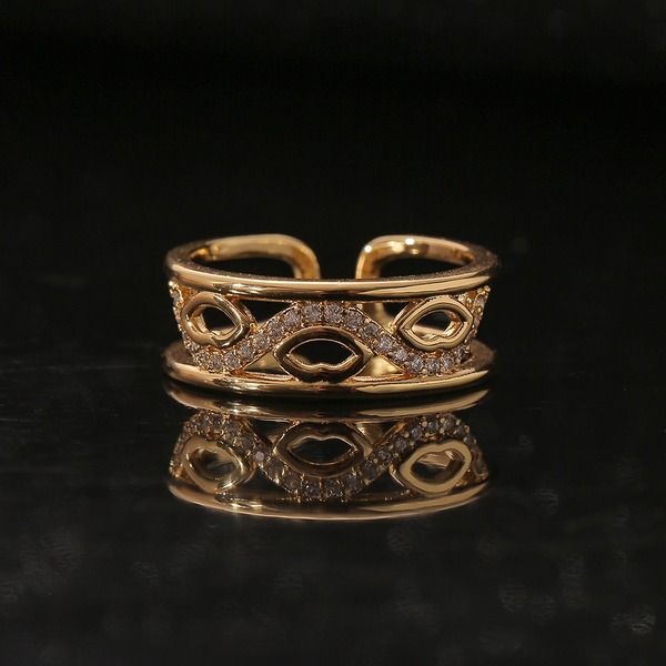 Wholesale Rings gold geometry copper JDC-RS-HX008 Rings JoyasDeChina Wholesale Jewelry JoyasDeChina Joyas De China