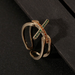Wholesale Rings gold geometry copper JDC-RS-HX016 Rings JoyasDeChina Wholesale Jewelry JoyasDeChina Joyas De China