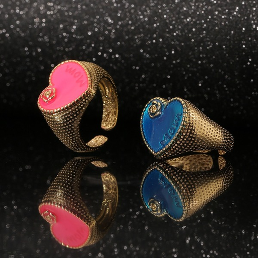 Wholesale Rings gold Heart-shaped copper JDC-RS-HX029 Rings JoyasDeChina Wholesale Jewelry JoyasDeChina Joyas De China
