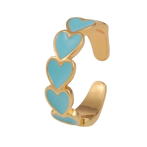 Wholesale Rings gold Heart-shaped drop of oil copper JDC-RS-HX020 Rings JoyasDeChina Wholesale Jewelry JoyasDeChina Joyas De China