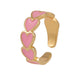 Wholesale Rings gold Heart-shaped drop of oil copper JDC-RS-HX020 Rings JoyasDeChina pink Opening adjustable Wholesale Jewelry JoyasDeChina Joyas De China
