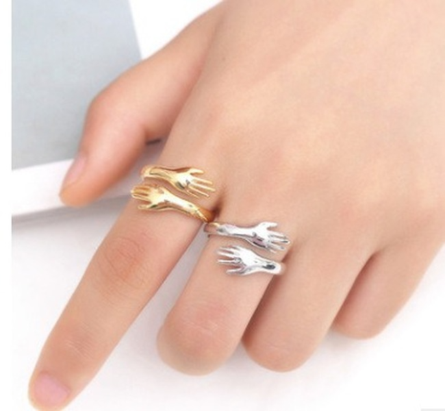 Bulk Jewelry Wholesale Rings gold Hug with both hands Alloy JDC-RS-b353 Wholesale factory from China YIWU China