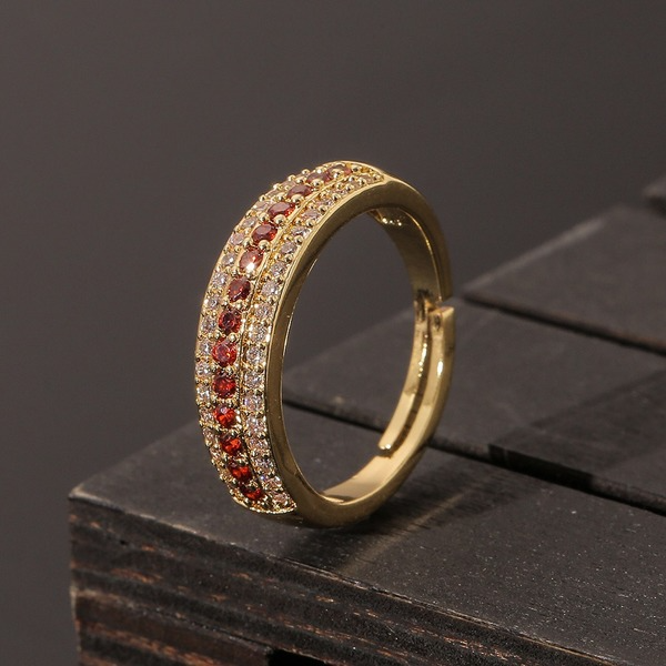 Wholesale Rings gold Inlaid zircon copper JDC-RS-HX011 Rings JoyasDeChina Wholesale Jewelry JoyasDeChina Joyas De China