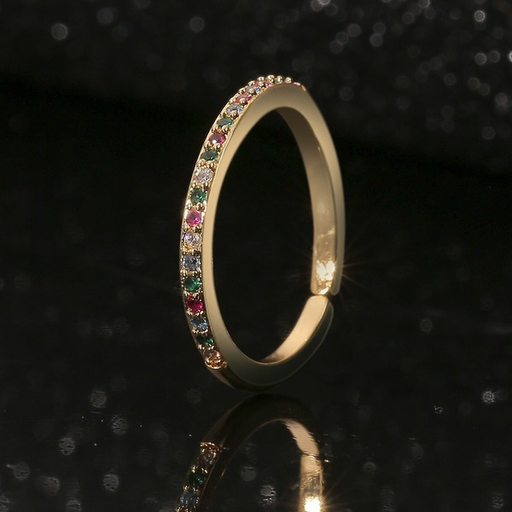 Wholesale Rings gold Inlaid zircon copper JDC-RS-HX021 Rings JoyasDeChina Wholesale Jewelry JoyasDeChina Joyas De China