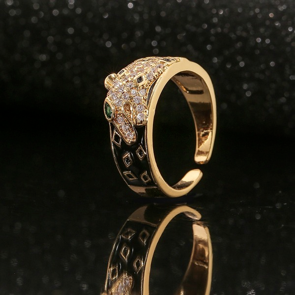 Wholesale Rings gold leopard copper JDC-RS-HX028 Rings JoyasDeChina Wholesale Jewelry JoyasDeChina Joyas De China