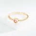 Wholesale Rings gold Love heart shaped rhinestones copper JDC-RS-JL061 Rings JoyasDeChina pink Wholesale Jewelry JoyasDeChina Joyas De China