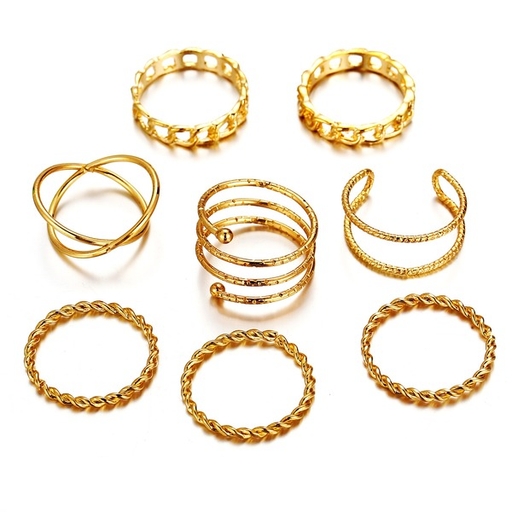 Bulk Jewelry Wholesale Rings gold Multi-layer cross opening twist  Alloy JDC-RS-xy014 Wholesale factory from China YIWU China