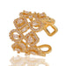 Wholesale Rings gold Openwork gems copper JDC-RS-HX037 Rings JoyasDeChina White Zirconium Opening adjustable Wholesale Jewelry JoyasDeChina Joyas De China