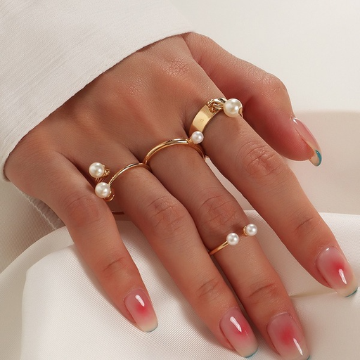 Bulk Jewelry Wholesale Rings gold pearl Alloy JDC-RS-e146 Wholesale factory from China YIWU China