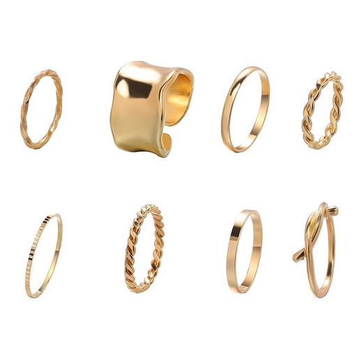 Bulk Jewelry Wholesale Rings gold Retro creative opening twist Alloy JDC-RS-xy019 Wholesale factory from China YIWU China