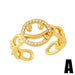 Wholesale Rings gold smile copper JDC-RS-AS381 Rings JoyasDeChina A The opening is adjustable Wholesale Jewelry JoyasDeChina Joyas De China