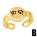 Wholesale Rings gold smile copper JDC-RS-AS382 Rings JoyasDeChina B The opening is adjustable Wholesale Jewelry JoyasDeChina Joyas De China