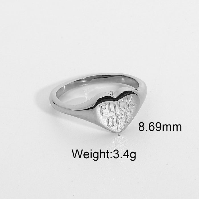 Bulk Jewelry Wholesale Rings gold Stainless steel fuck off pattern JDC-RS-JD019 Wholesale factory from China YIWU China
