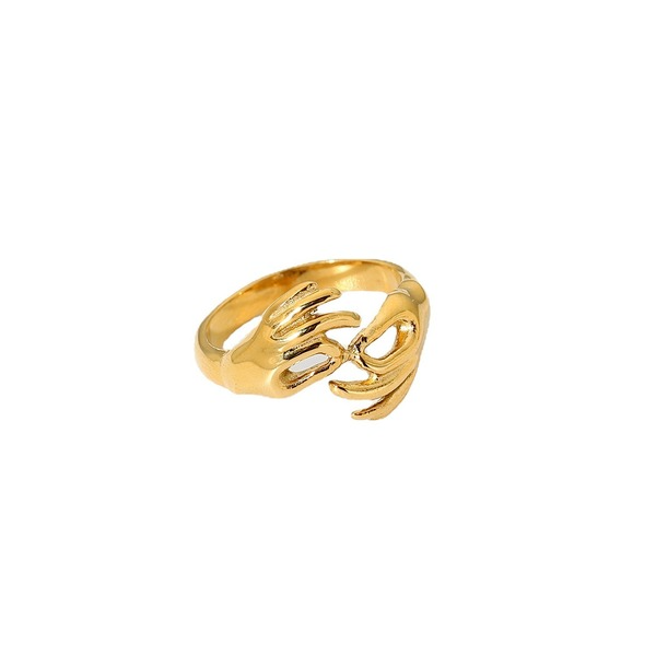 Bulk Jewelry Wholesale Rings gold Stainless steel Punk cool girl finger shape JDC-RS-JD079 Wholesale factory from China YIWU China