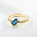 Wholesale Rings gold Zircon copper JDC-RS-JL073 Rings JoyasDeChina Blue Wholesale Jewelry JoyasDeChina Joyas De China