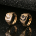 Wholesale Rings gold Zircon moon copper JDC-RS-HX010 Rings JoyasDeChina Wholesale Jewelry JoyasDeChina Joyas De China