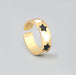 Wholesale Rings Golden alloy dripping stars JDC-RS-JL047 Rings JoyasDeChina Black and white Wholesale Jewelry JoyasDeChina Joyas De China
