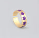 Wholesale Rings Golden alloy dripping stars JDC-RS-JL047 Rings JoyasDeChina purple Wholesale Jewelry JoyasDeChina Joyas De China