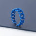 Wholesale Rings Green wave geometric pattern alloy JDC-RS-JL097 Rings JoyasDeChina Blue Wholesale Jewelry JoyasDeChina Joyas De China