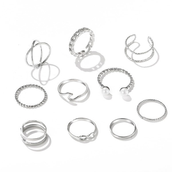Bulk Jewelry Wholesale Rings Silver geometry Alloy JDC-RS-F513 Wholesale factory from China YIWU China