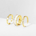 Bulk Jewelry Wholesale Rings Three-piece golden geometric alloy ring JDC-RS-xy021 Wholesale factory from China YIWU China