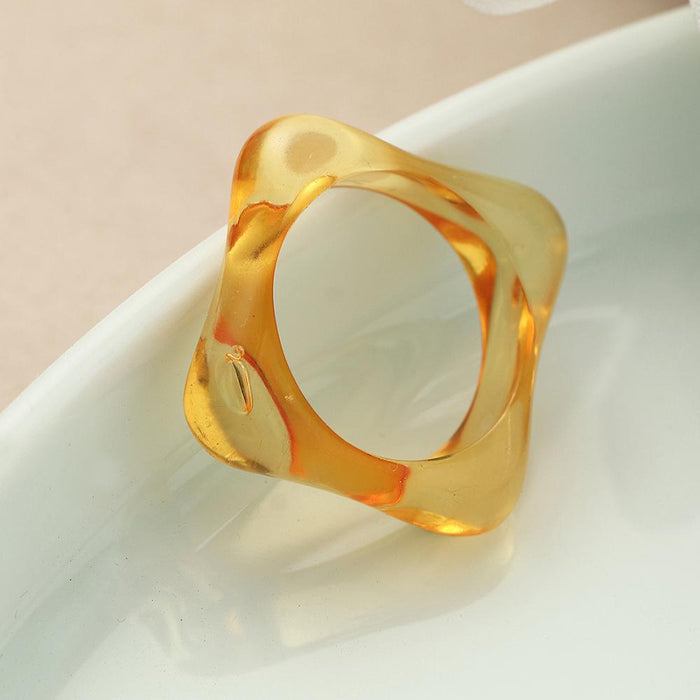 Bulk Jewelry Wholesale Rings Transparent colored resin JDC-RS-e152 Wholesale factory from China YIWU China