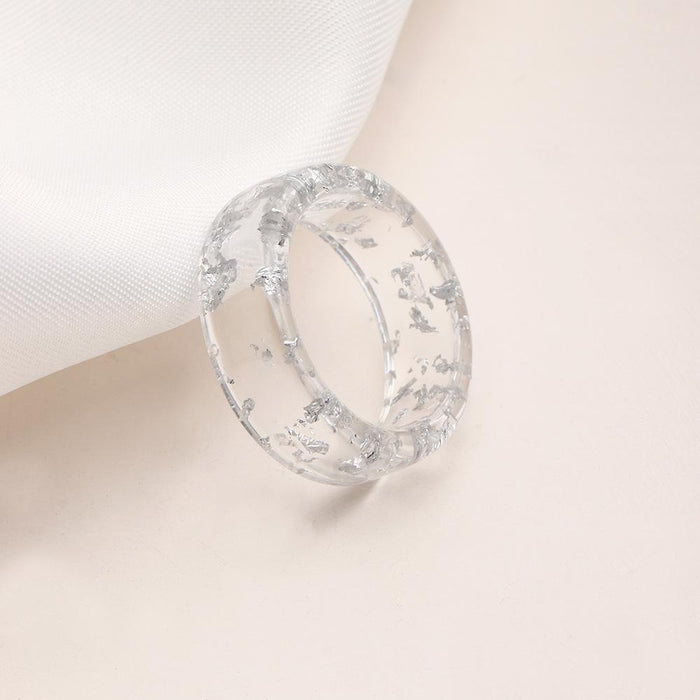 Bulk Jewelry Wholesale Rings Transparent gold foil resin JDC-RS-e135 Wholesale factory from China YIWU China