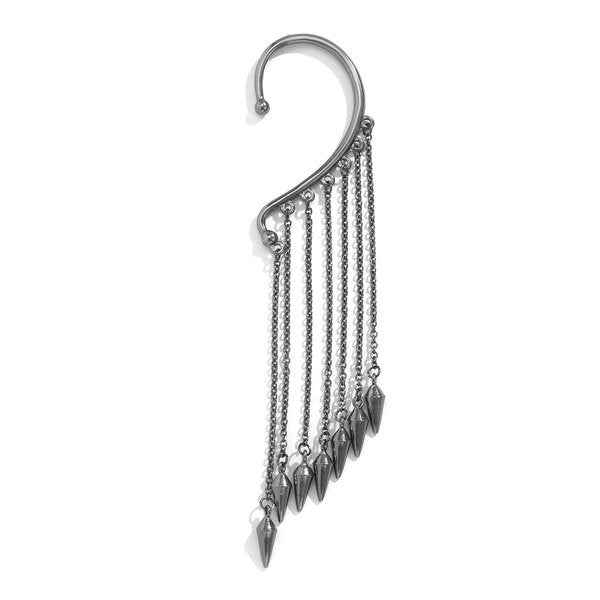 Wholesale rivet tassel alloy iron chain earrings JDC-ES-DN011 Earrings 道妮 Wholesale Jewelry JoyasDeChina Joyas De China