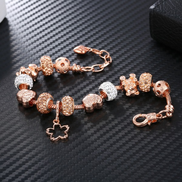 Wholesale rose gold alloy perforated beaded bracelet JDC-BT-GSPD004 Bracelet JoyasDeChina Wholesale Jewelry JoyasDeChina Joyas De China