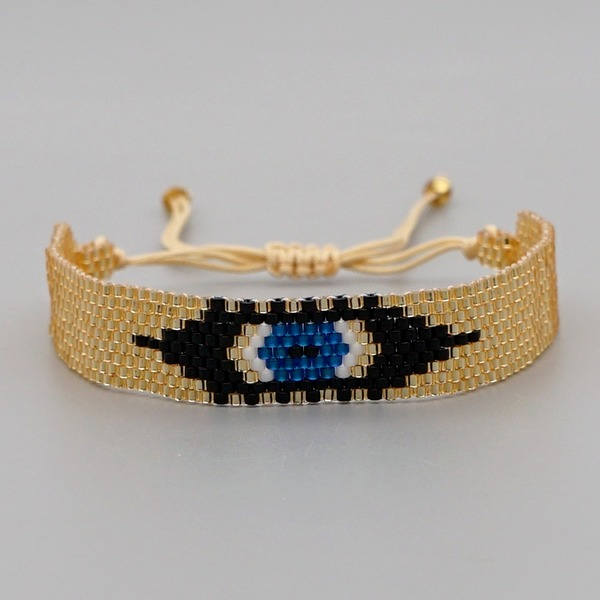 Bulk Jewelry Wholesale rose gold-encrusted diamond weaving lucky eye beaded bracelet JDC-gbh270 Wholesale factory from China YIWU China