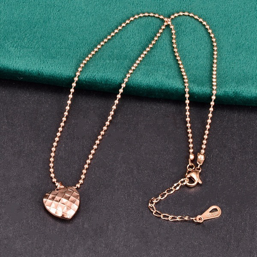Wholesale rose gold heart-shaped stainless steel necklaces JDC-NE-YS038 necklaces JoyasDeChina rose red Wholesale Jewelry JoyasDeChina Joyas De China