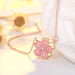 Wholesale rose gold plated sakura copper necklaces JDC-NE-QLX009 Necklaces 巧兰轩 Wholesale Jewelry JoyasDeChina Joyas De China