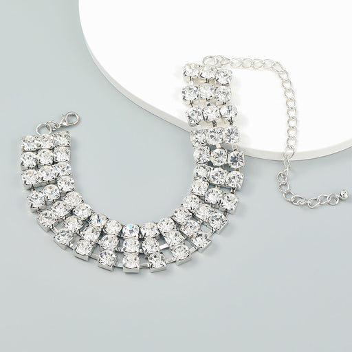 Wholesale rose gold rhinestone earrings JDC-NE-JL215 Necklace 氿乐 Wholesale Jewelry JoyasDeChina Joyas De China