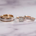 Wholesale rose gold separation shimmer zircon three-piece ring JDC-RS-Caos003 Rings 曹适 Wholesale Jewelry JoyasDeChina Joyas De China