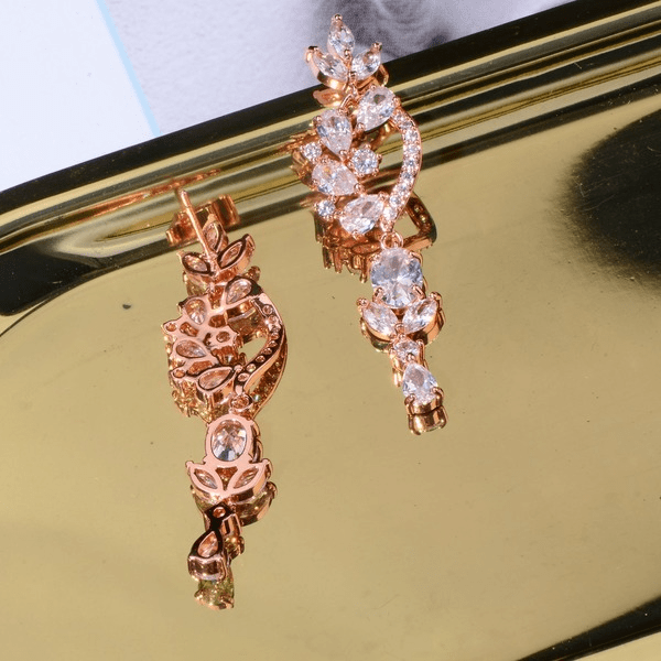 Wholesale rose gold zircon earrings JDC-ES-Mix016 Earrings 迷茜 Wholesale Jewelry JoyasDeChina Joyas De China