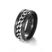Wholesale rotatable chain stainless steel couple ring JDC-RS-Dingc006 Rings 顶潮 sliver 6 Wholesale Jewelry JoyasDeChina Joyas De China
