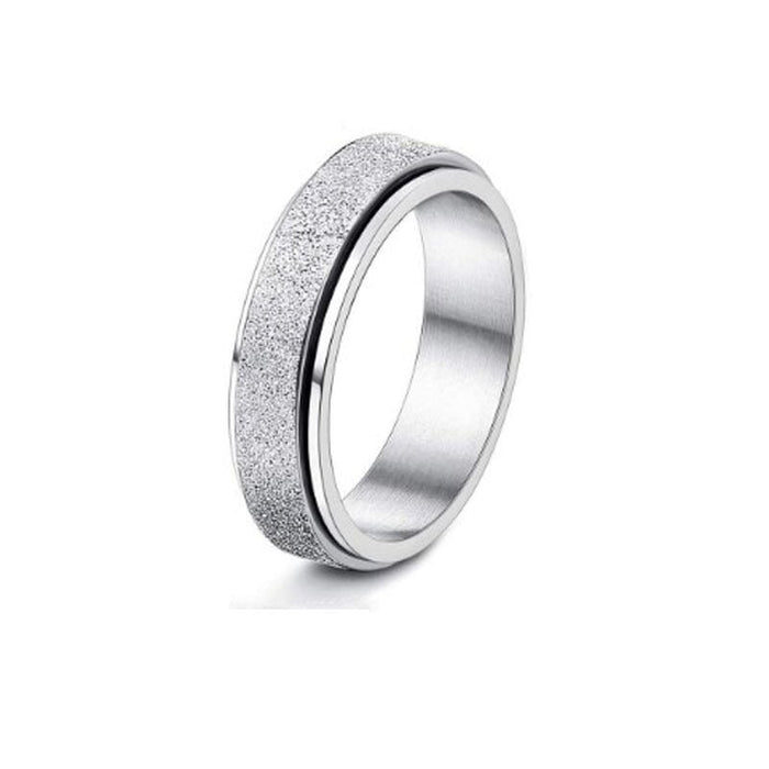 Wholesale rotatable stainless steel ring JDC-RS-Yunhe002 Rings 芸禾 Grind arenaceous No. 6 Wholesale Jewelry JoyasDeChina Joyas De China