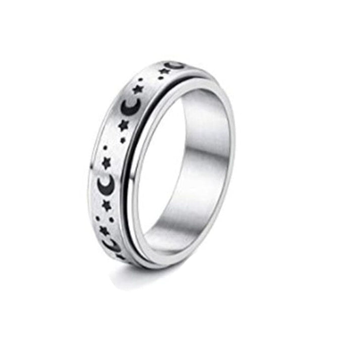 Wholesale rotatable stainless steel ring JDC-RS-Yunhe002 Rings 芸禾 Stars No. 6 Wholesale Jewelry JoyasDeChina Joyas De China