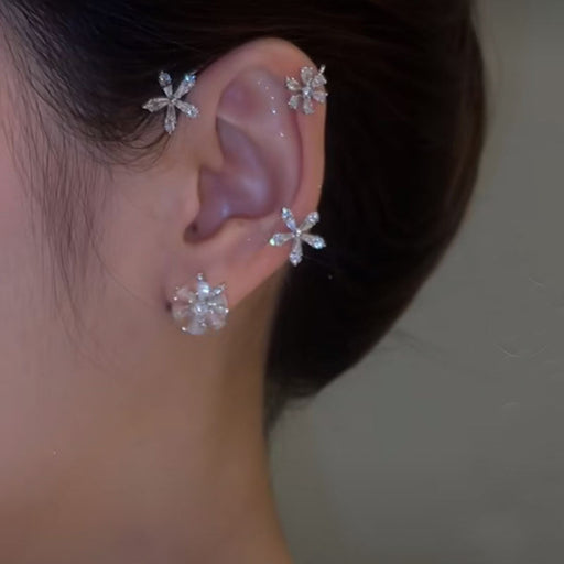 Wholesale rotating flower alloy earrings JDC-ES-XuF090 Earrings 旭帆 Wholesale Jewelry JoyasDeChina Joyas De China
