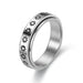 Wholesale rotating stainless steel couple ring JDC-RS-Dingc011 Rings 顶潮 6MM flower 6 Wholesale Jewelry JoyasDeChina Joyas De China