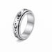 Wholesale rotating stainless steel couple ring JDC-RS-Dingc011 Rings 顶潮 6MMmoon2 6 Wholesale Jewelry JoyasDeChina Joyas De China