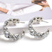 Wholesale Round Alloy Colored Rhinestone Earrings JDC-ES-SK055 Earrings 深刻 white Wholesale Jewelry JoyasDeChina Joyas De China