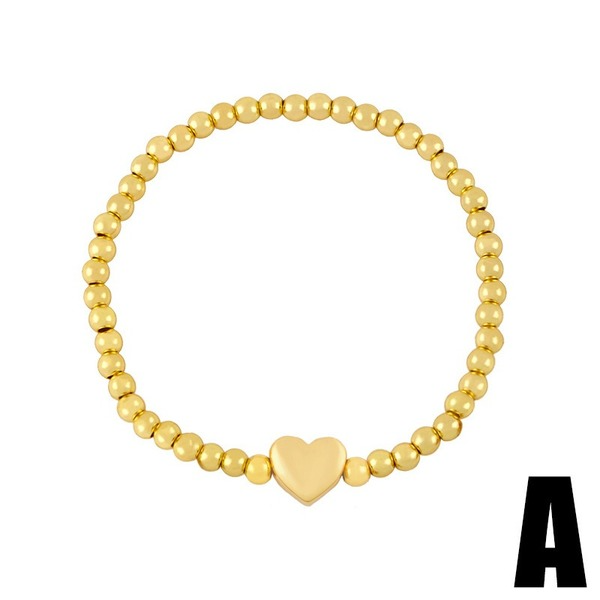Wholesale round bead heart-shaped five-pointed star copper bracelet JDC-BT-AS426 Bracelet JoyasDeChina Wholesale Jewelry JoyasDeChina Joyas De China