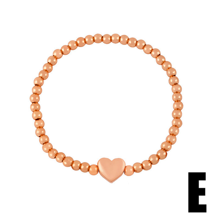 Wholesale round bead heart-shaped five-pointed star copper bracelet JDC-BT-AS426 Bracelet JoyasDeChina E Wholesale Jewelry JoyasDeChina Joyas De China