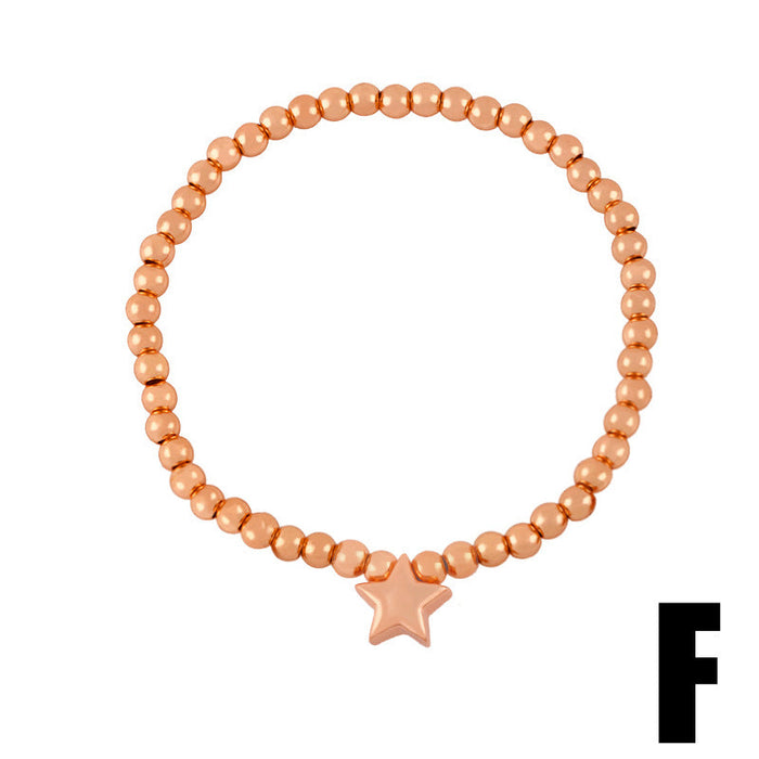 Wholesale round bead heart-shaped five-pointed star copper bracelet JDC-BT-AS426 Bracelet JoyasDeChina F Wholesale Jewelry JoyasDeChina Joyas De China