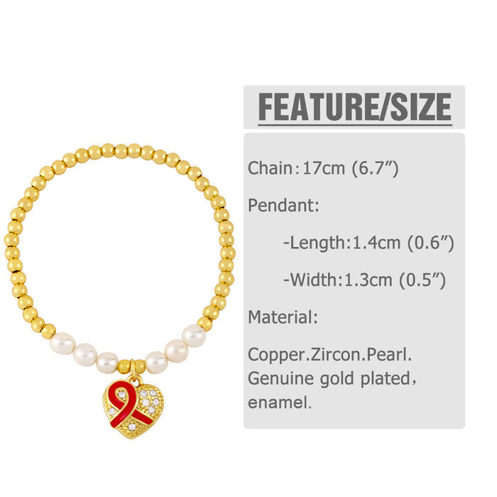 Wholesale round bead pearl copper plated 18k gold bracelet JDC-BT-AS-014 Bracelet 翱�N Wholesale Jewelry JoyasDeChina Joyas De China